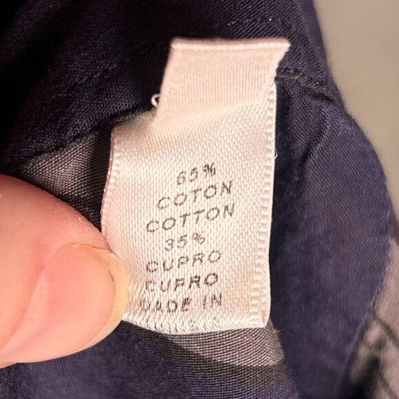 Armani long sleeve striped button-up shirt in blue and gray Size L - Picture 5 of 8